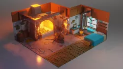 Blacksmith Room Low-poly 3D model