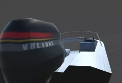 Boat motor boat Vulture Low-poly 3D model