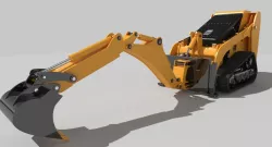 Bobcat Mini Excavator Low-poly 3D model