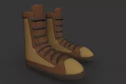 Boots Brown Low-poly 3D model