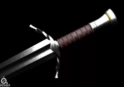 Boromirs sword from LOTR series Low-poly 3D model