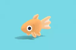 Bubbles the Goldfish - Quirky Series Low-poly 3D model
