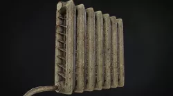 Cast Metal Radiator - PBR Game Ready Low-poly 3D model Low-poly 3D model