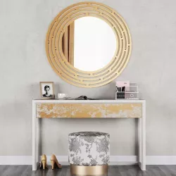 CAZARINA interiors Dressing table with mirror and ottoman 2 3D model
