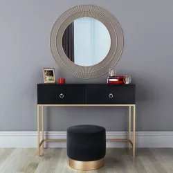 CAZARINA interiors  Dressing table with mirror and ottoman 3D model