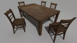Chairs And Tables 3D model