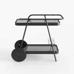 Charcoal Barbie Bar Serving Cart 3D model