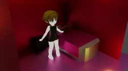 chibi anime girl Low-poly 3D model