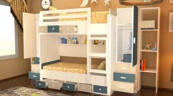 Children bed design full 3d scene 3D model