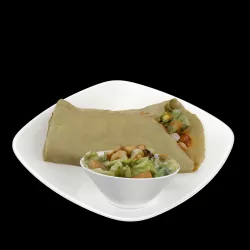 Chipotle chicken crepe Low-poly 3D model