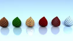 Christmas pine cones 3D model