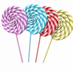 Christmas swirl lollipop Low-poly 3D model