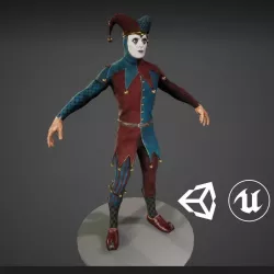 Clown Low-poly 3D model