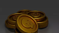 coins Low-poly 3D model