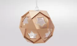 Copper gold Christmas  Ball 3D model