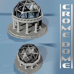 Crome dome gazebo 3D model