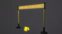Cyberpunk Crime Scene Props Low-poly 3D model