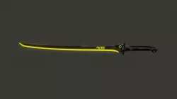 Cyberpunk-style Katana Behemoth Low-poly 3D model