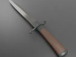Dagger knife Low-poly 3D model