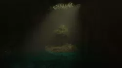 Dark cave with tree 3D model