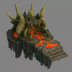 Devil Dragon Hall-Dragon Head Mountain 3D model