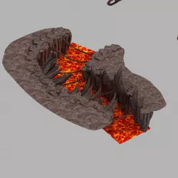 Devil Dragon Palace-Dragon Shape Mountain 03 3D model