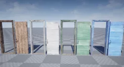 Door Pack Asset 8 models in one material Low-poly 3D model