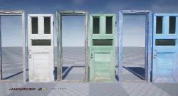 Door Pack Asset  key pack 25 models in one material Low-poly 3D model