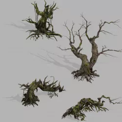 Dragon Fortress-Spider Forest Withered Tree 02 3D model