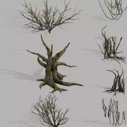 Dragon Fortress-Spider Forest Withered Tree 03 3D model