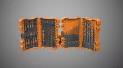 Drill Bit Set Low-poly 3D model