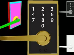 Electronic Door Lock Low-poly 3D model