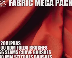 Fabric Mega Pack for ZBrush Brushes Alphas  3D model