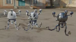 fallout Mr Handy Robot Rig 3D Low-poly 3D model