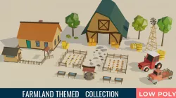 Farmland  Themed LOW POLY Collection Low-poly 3D model