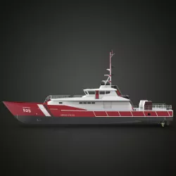 Fast Patrol Boat 30 Meters Low-poly 3D model