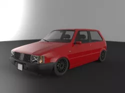 FIAT UNO TURBO 1985 - 2DOORS - CUSTOM Low-poly 3D model