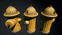 Fire hydrant Low-poly 3D model