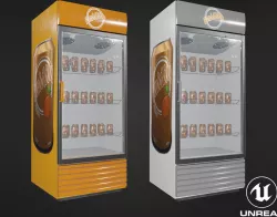 Fluidity Fridge and Soda Can Low-poly 3D model