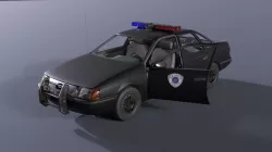 Ford Taurus Robocop OCP Police Car Low-poly 3D model