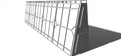 Futuristic Modular Wall Muralla Modular futurista Low-poly 3D model