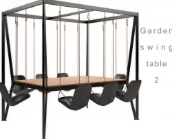 Garden swing table 2 3D model