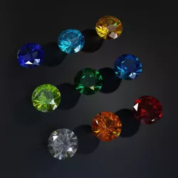Gemstones - Brilliant Cut Low-poly 3D model