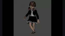 girl for cartoon 3D model