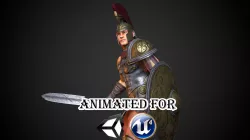 Gladiator Low-poly 3D model