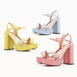 Gucci Platform Sandals With Double G 3D model