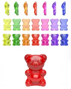 Gummy Bear LQ and HD with Modifiers and Scene 3D model