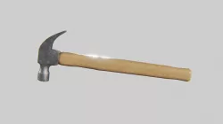 Hammer brushed old Low-poly 3D model