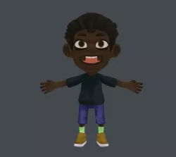 Hand-Painted Boy Character Model 3D model