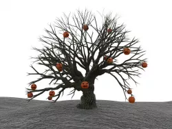 Helloween pumpkins tree 3D model